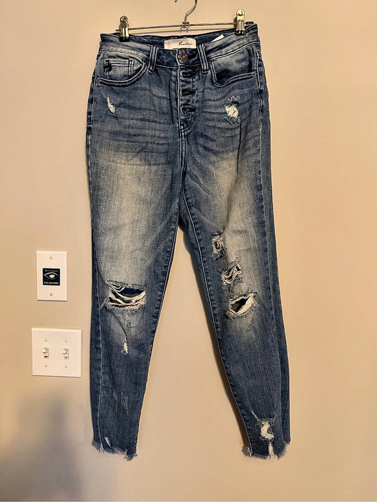 KanCan Denim - KanCan Distressed Skinny Jeans in Blue 5/26